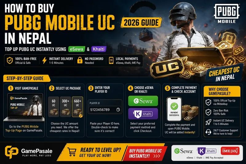 How to Buy PUBG Mobile UC in Nepal using eSewa & Khalti (2026 Guide)